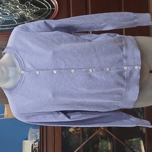 Banana Republic Light Purple/Blue Stretch Cotton Cardigan, M